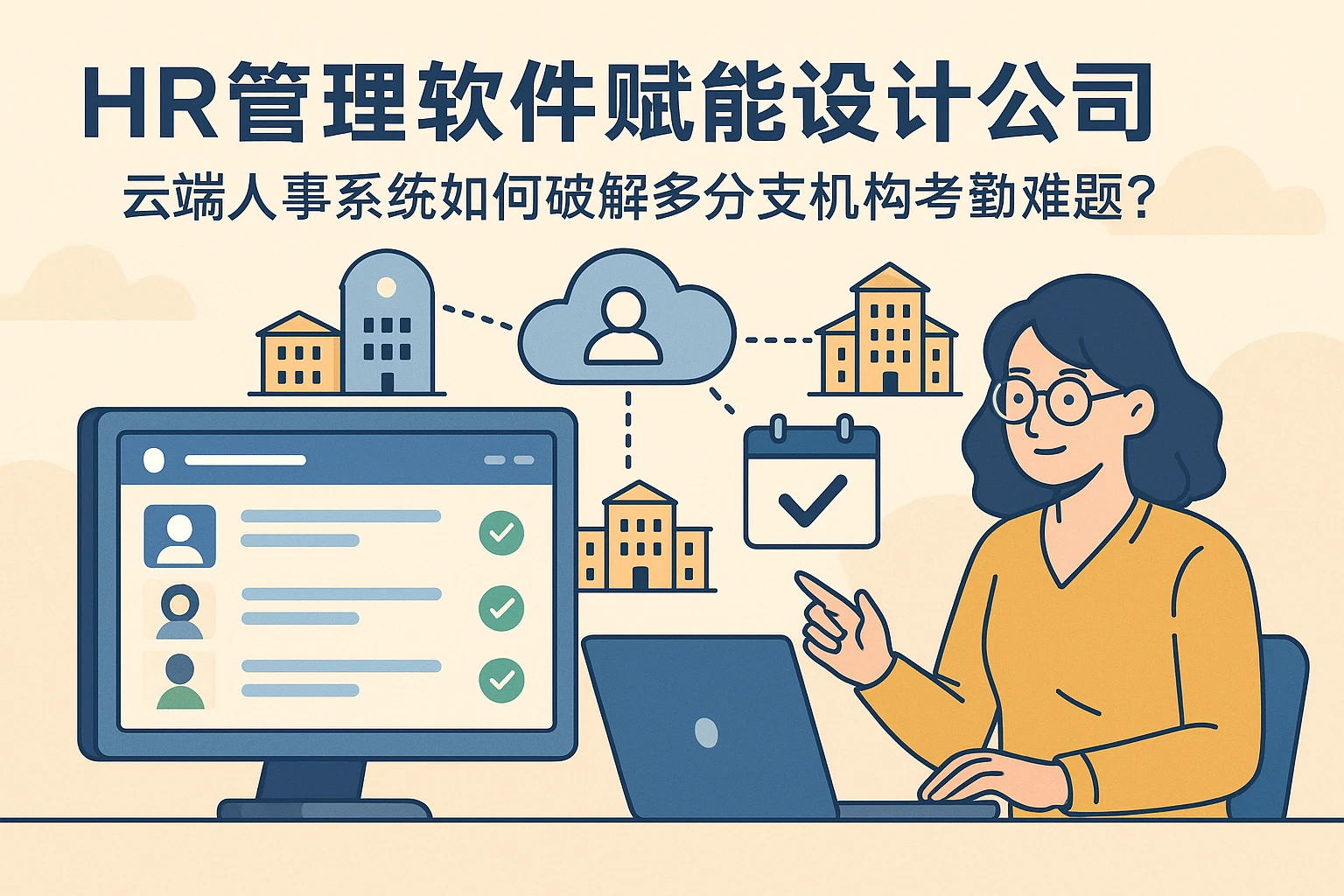 HR管理软件赋能设计公司：云端人事系统如何破解多分支机构考勤难题？