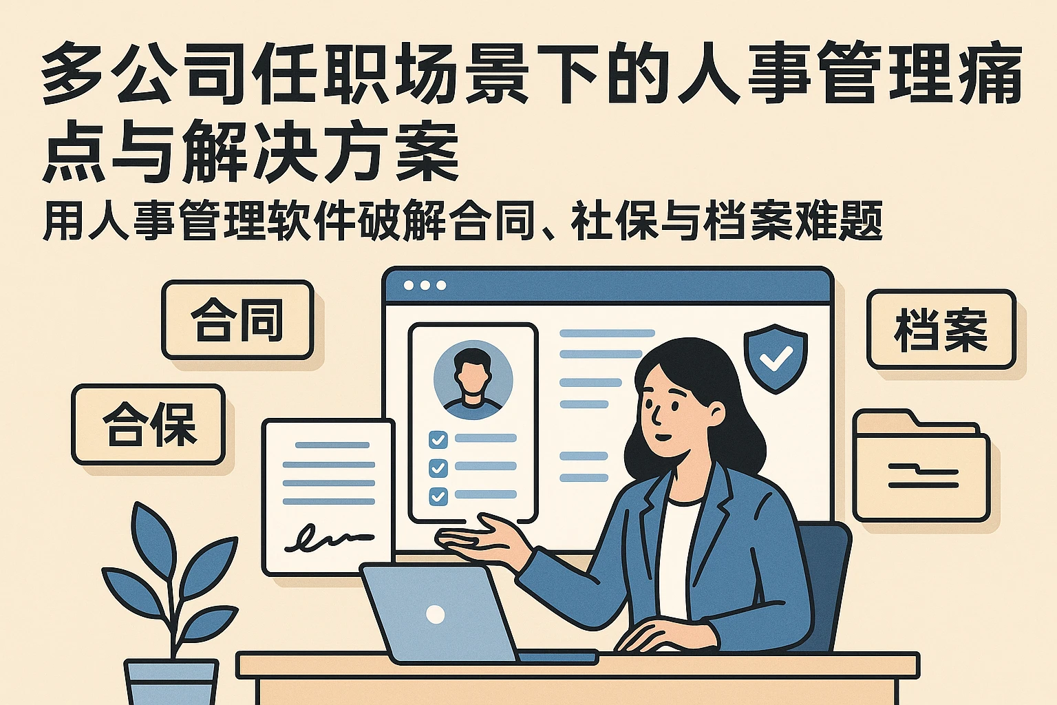 多公司任职场景下的人事管理痛点与解决方案——用人事管理软件破解合同、社保与档案难题