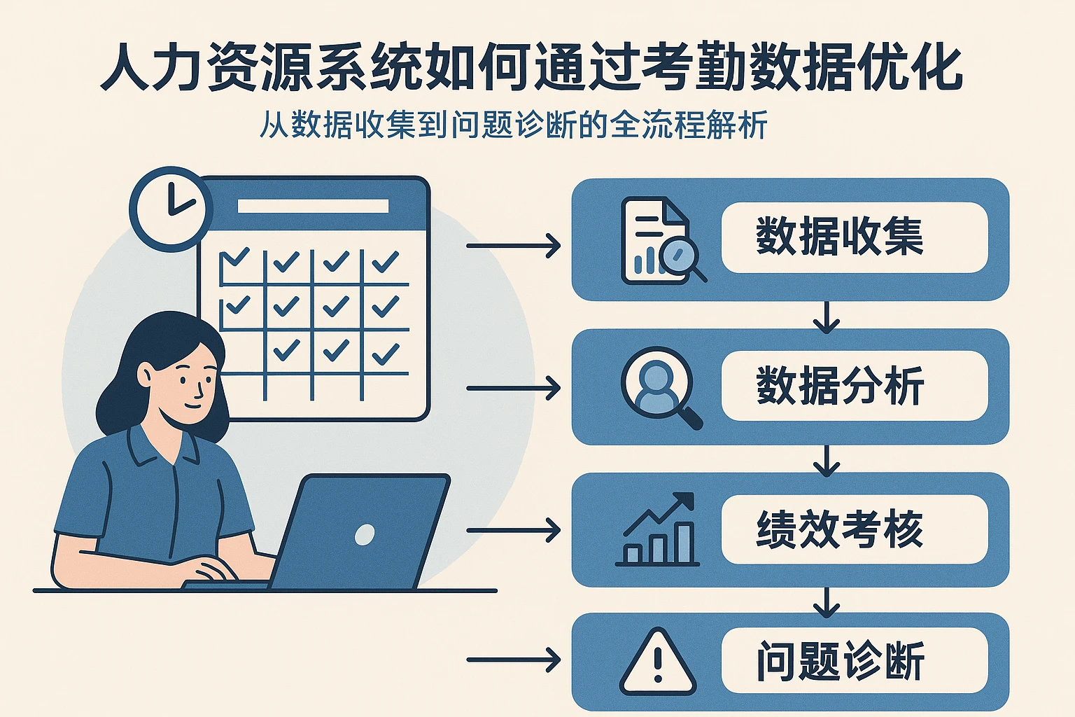人力资源系统如何通过考勤数据优化绩效考核？从数据收集到问题诊断的全流程解析