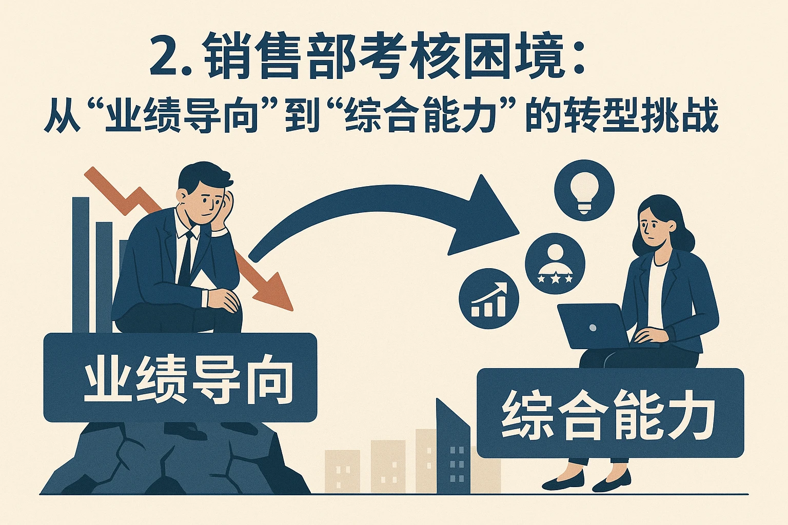 2. 销售部考核困境：从“业绩导向”到“综合能力”的转型挑战