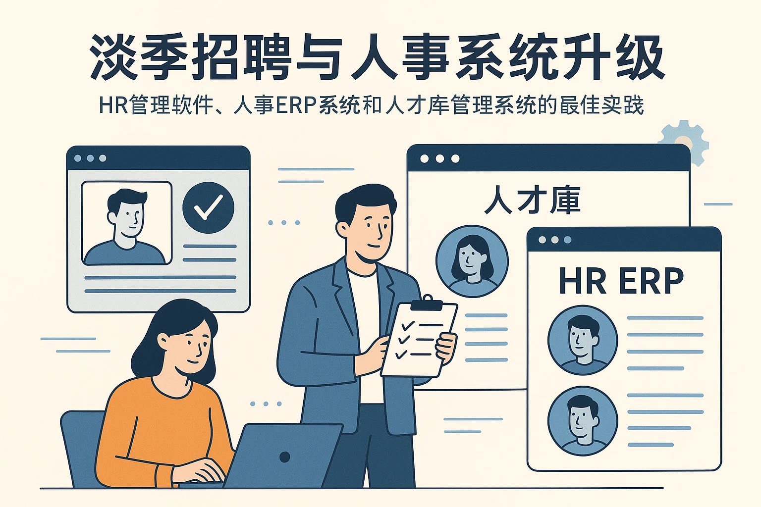 淡季招聘与人事系统升级：HR管理软件、人事ERP系统和人才库管理系统的最佳实践