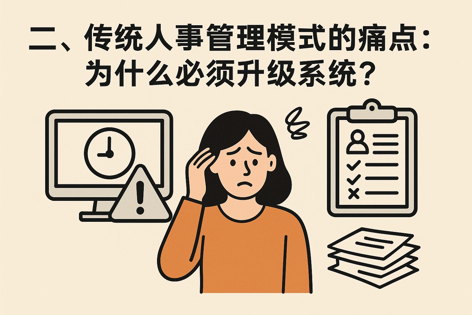 二、传统人事管理模式的痛点：为什么必须升级系统？