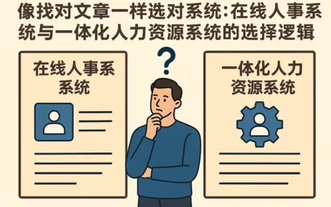 像找对文章一样选对系统：在线人事系统与一体化人力资源系统的选择逻辑