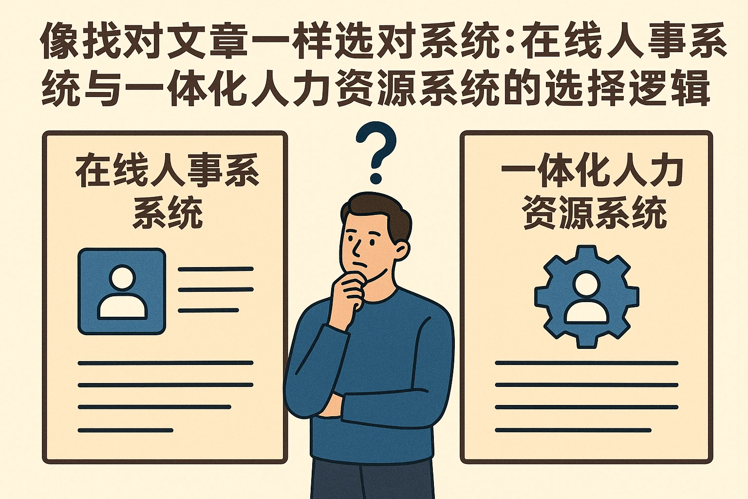 像找对文章一样选对系统：在线人事系统与一体化人力资源系统的选择逻辑