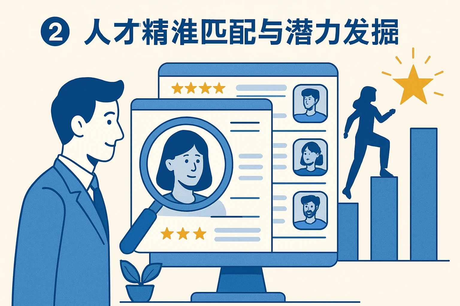 2. 人才精准匹配与潜力发掘