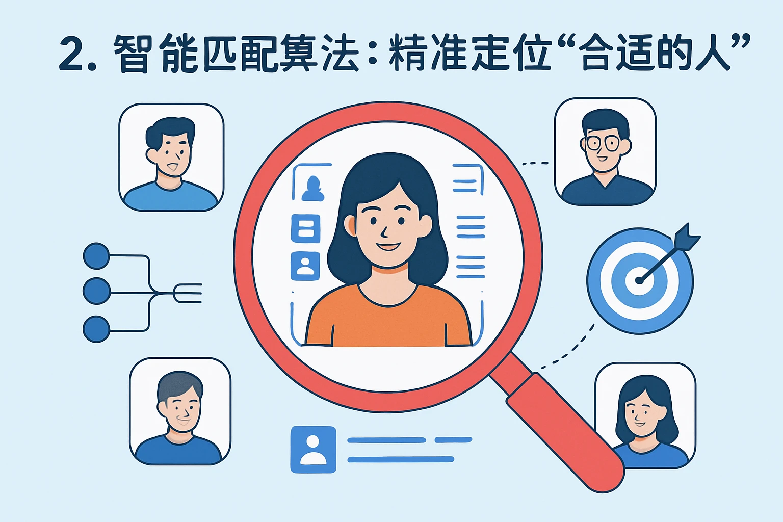 2. 智能匹配算法：精准定位“合适的人”