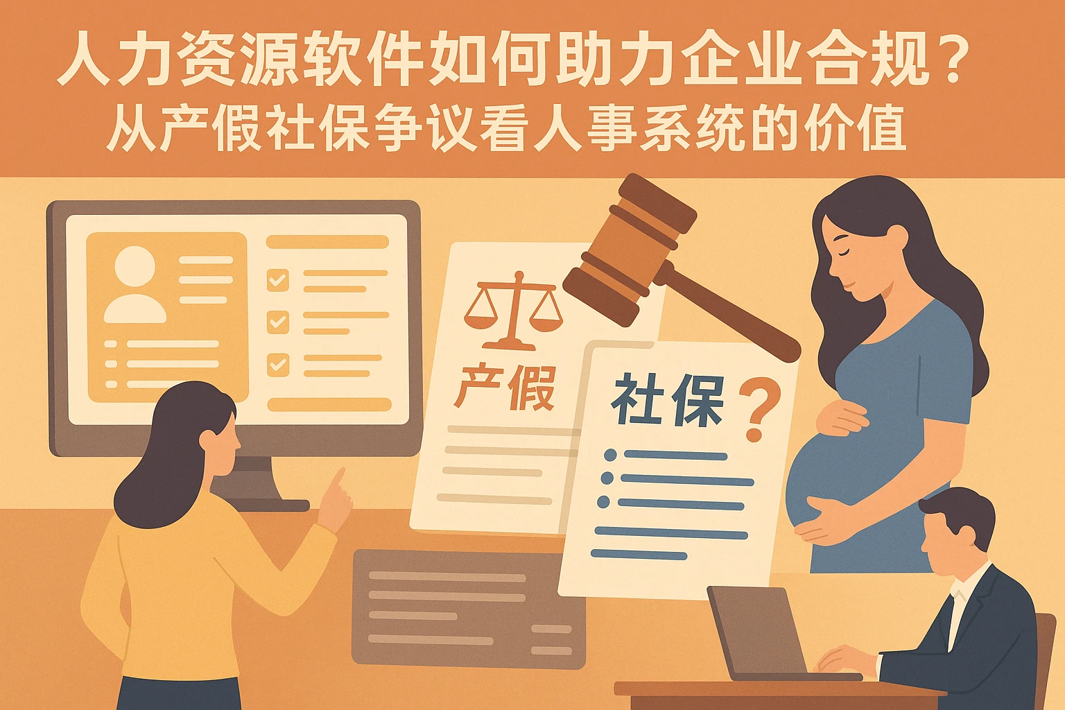 人力资源软件如何助力企业合规？从产假社保争议看人事系统的价值