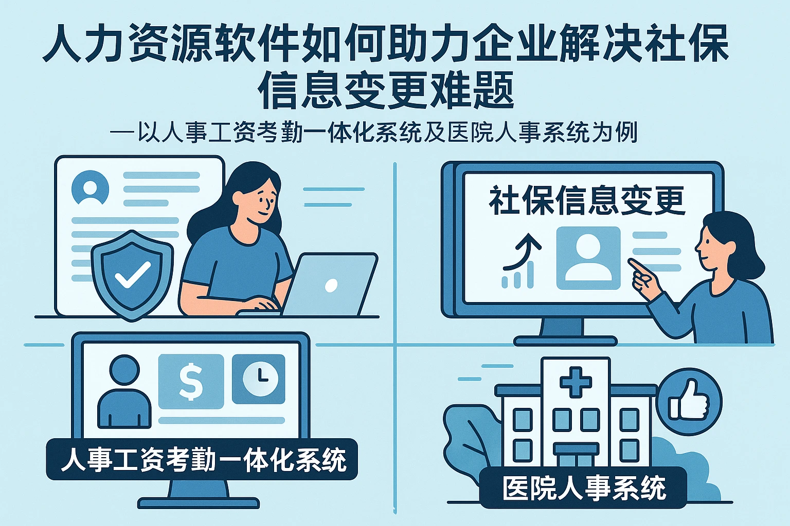 人力资源软件如何助力企业解决社保信息变更难题——以人事工资考勤一体化系统及医院人事系统为例