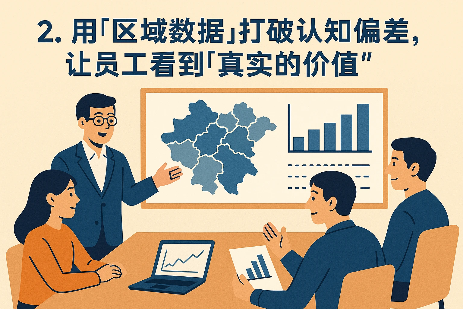 2. 用“区域数据”打破认知偏差，让员工看到“真实的价值”