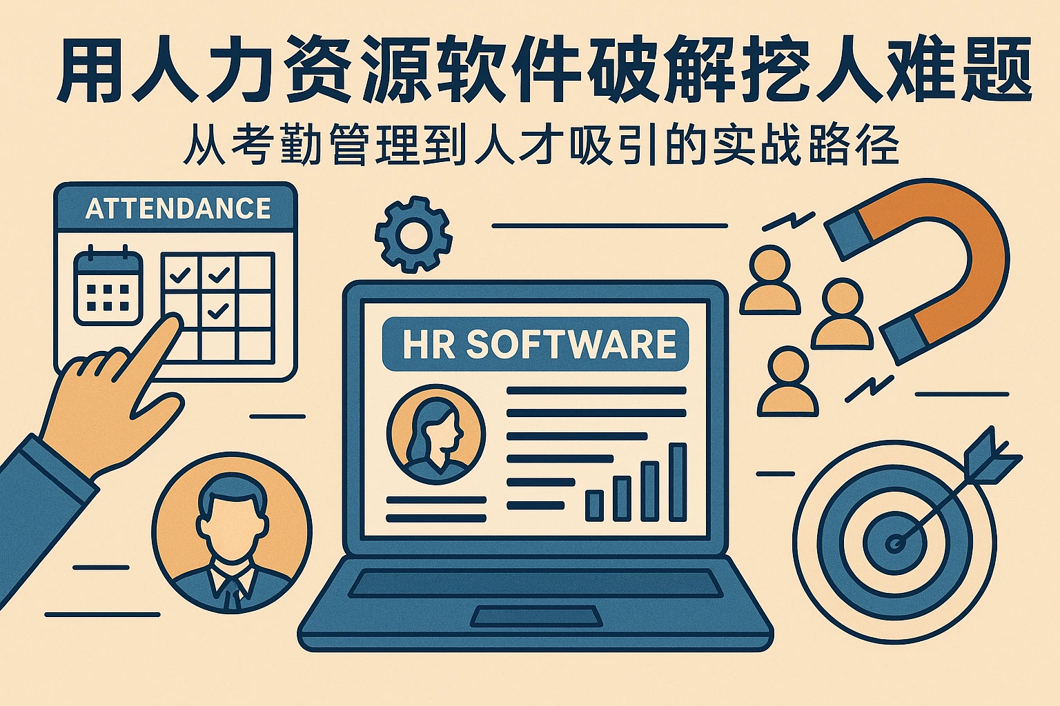用人力资源软件破解挖人难题：从考勤管理到人才吸引的实战路径