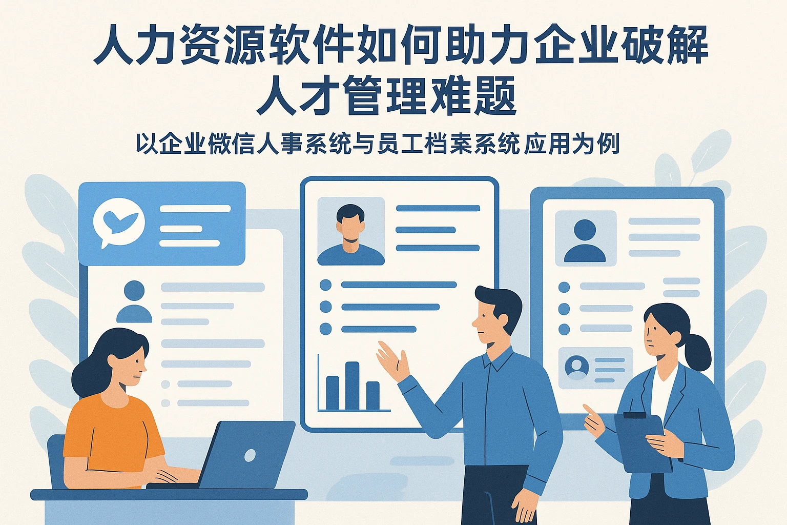 人力资源软件如何助力企业破解人才管理难题——以企业微信人事系统与员工档案系统应用为例