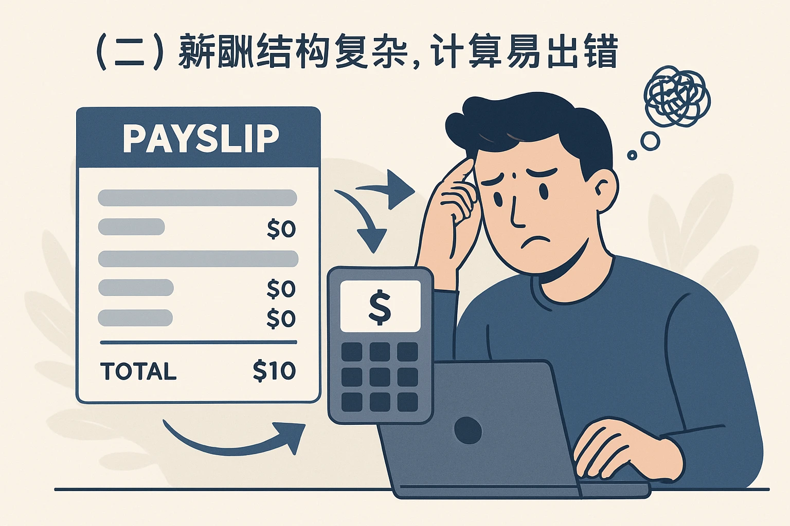 （二）薪酬结构复杂，计算易出错