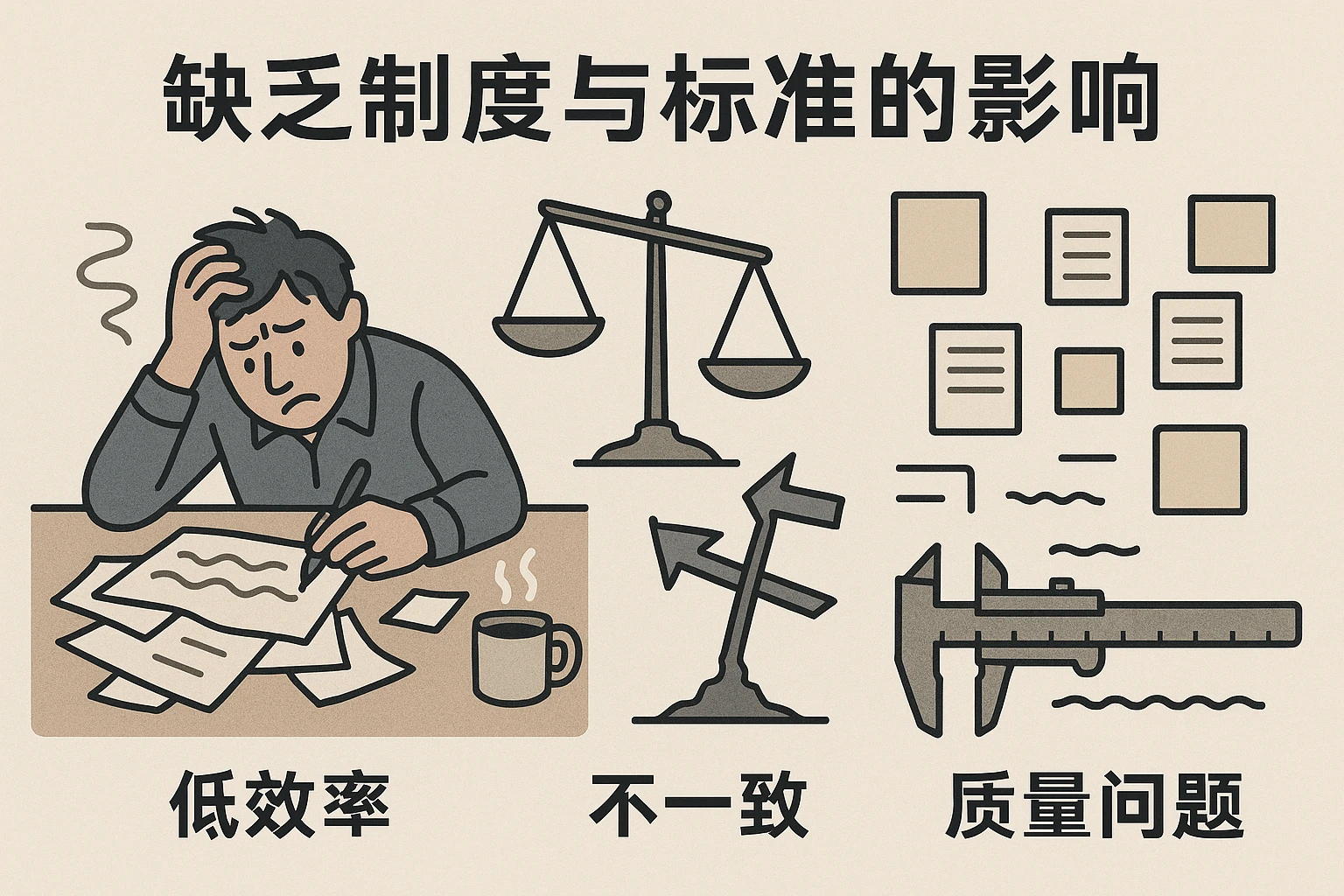 缺乏制度与标准的影响