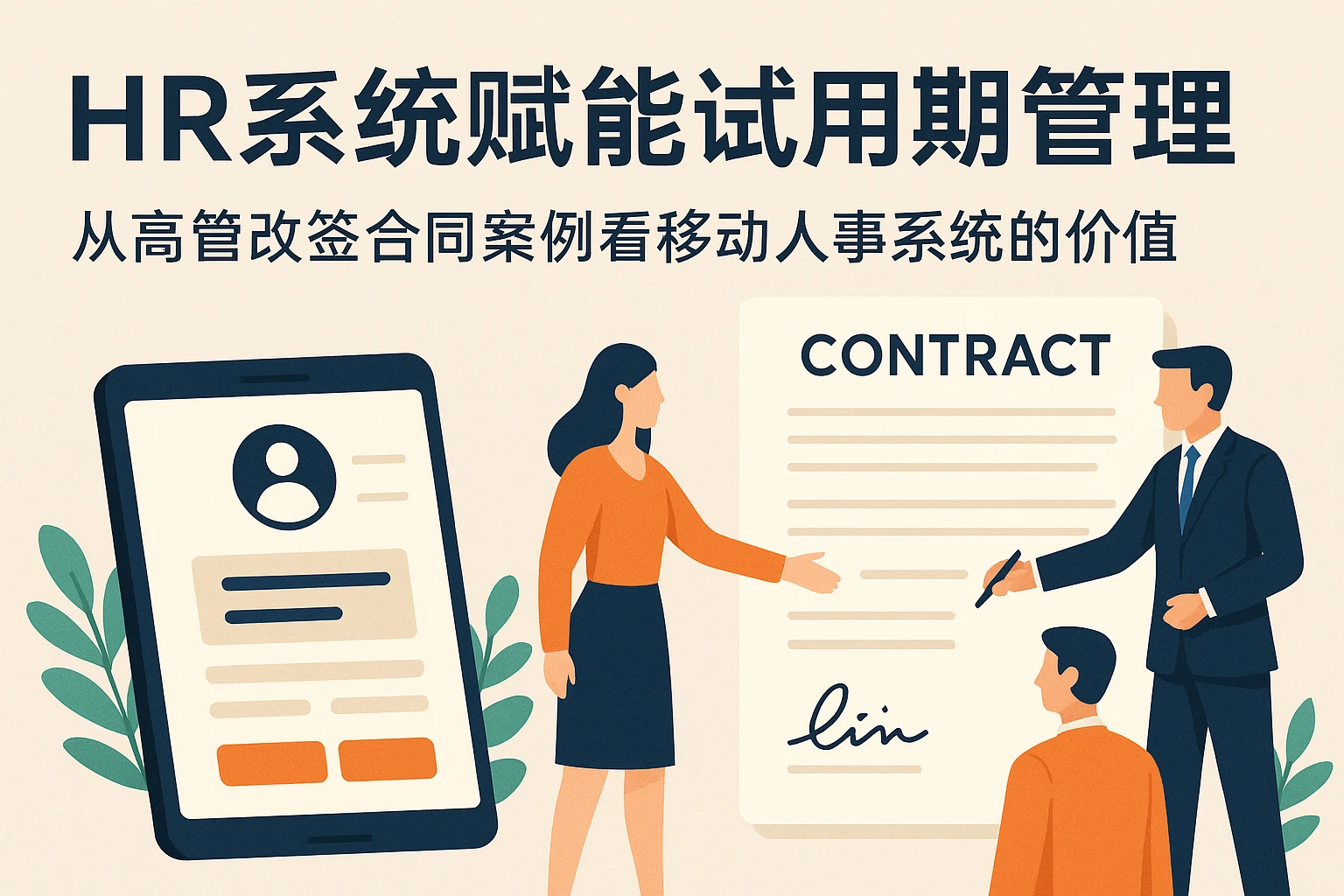 HR系统赋能试用期管理：从高管改签合同案例看移动人事系统的价值