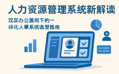 人力资源管理系统新解读——现实办公困局下的一体化人事系统选型指南