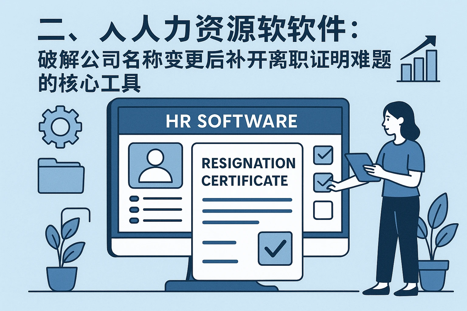 二、人力资源软件：破解公司名称变更后补开离职证明难题的核心工具