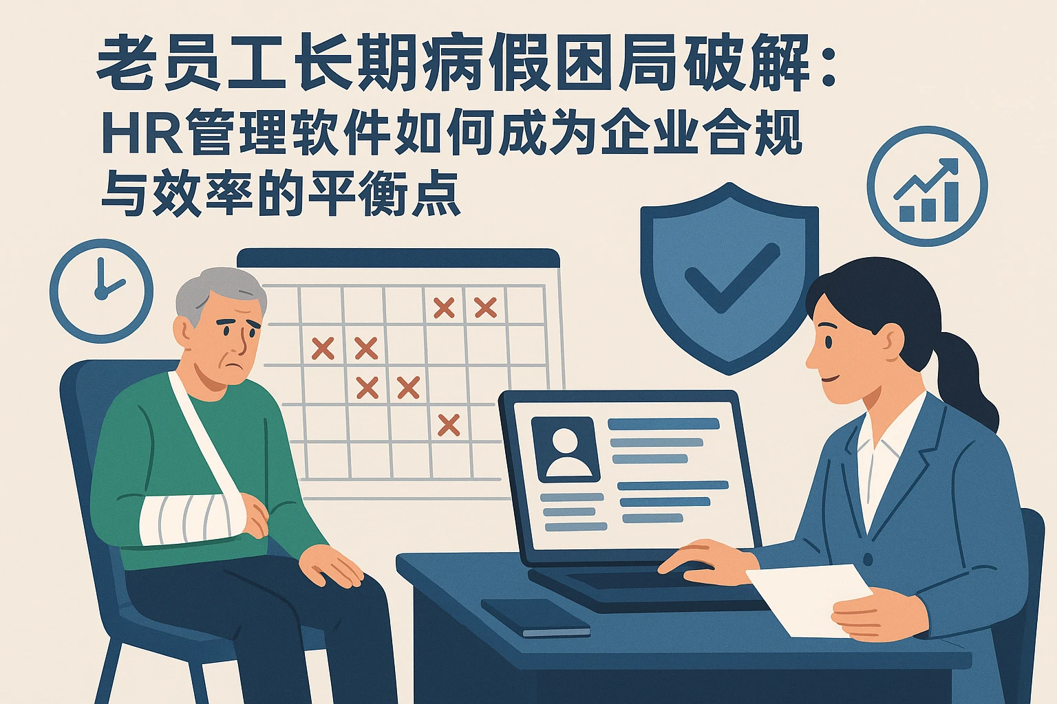 老员工长期病假困局破解：HR管理软件如何成为企业合规与效率的平衡点