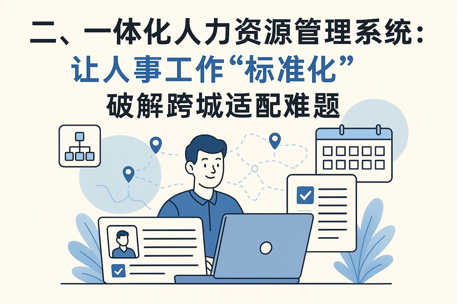 二、一体化人力资源管理系统：让人事工作“标准化”，破解跨城适配难题
