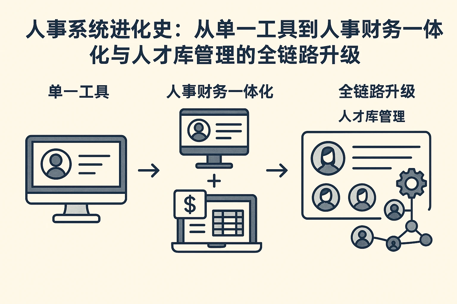 人事系统进化史：从单一工具到人事财务一体化与人才库管理的全链路升级