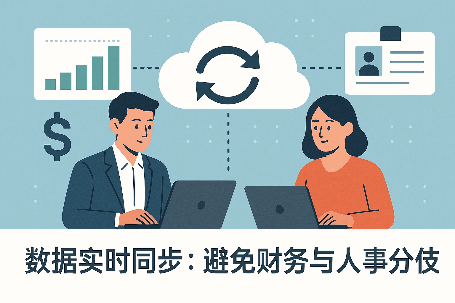 2. 数据实时同步：避免财务与人事分歧
