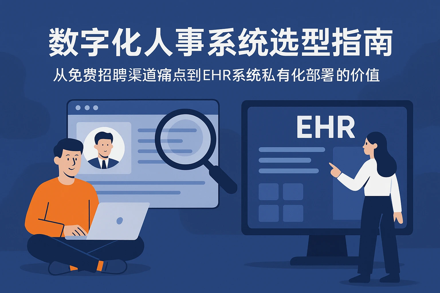 数字化人事系统选型指南：从免费招聘渠道痛点到EHR系统私有化部署的价值