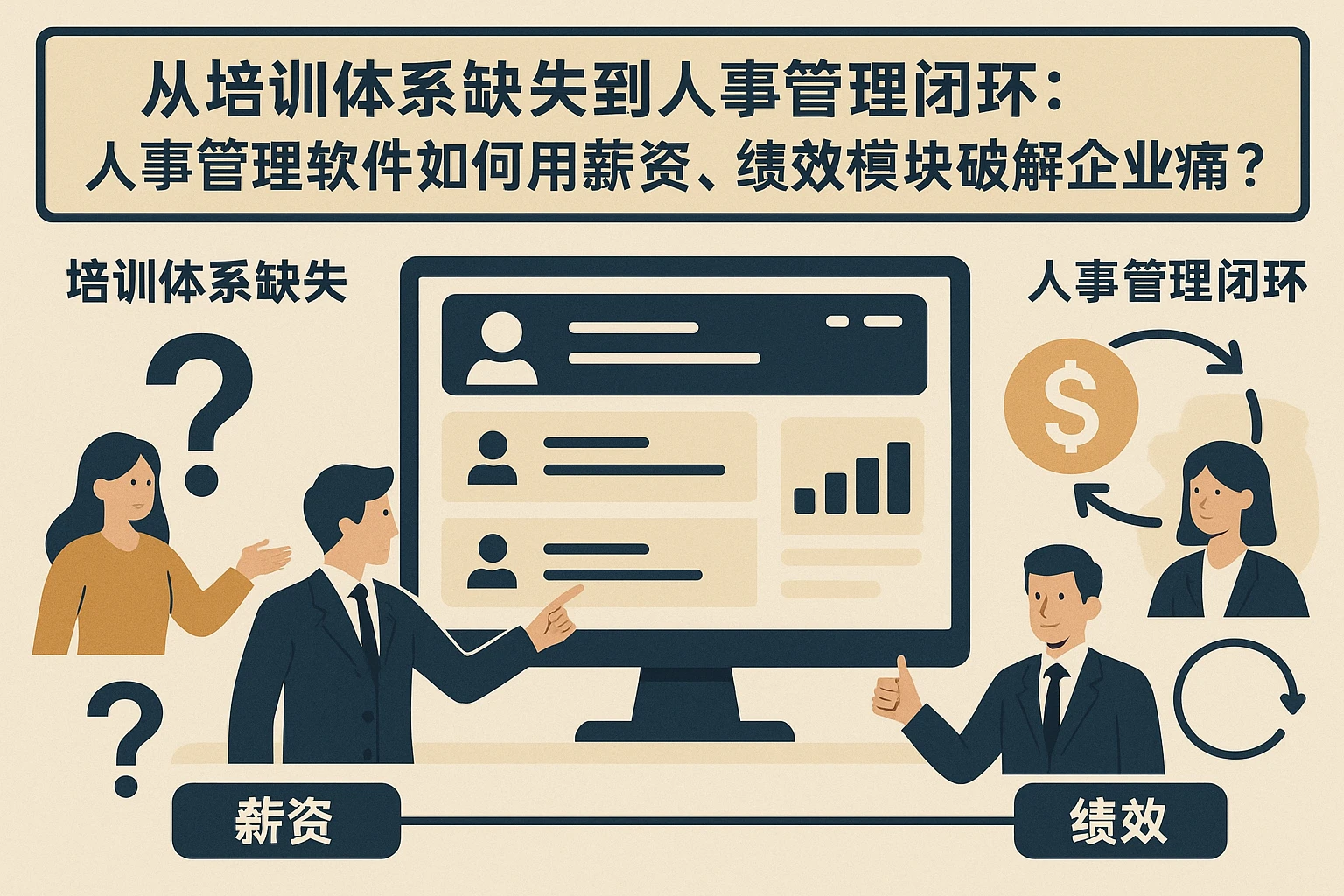 从培训体系缺失到人事管理闭环：人事管理软件如何用薪资、绩效模块破解企业痛点？