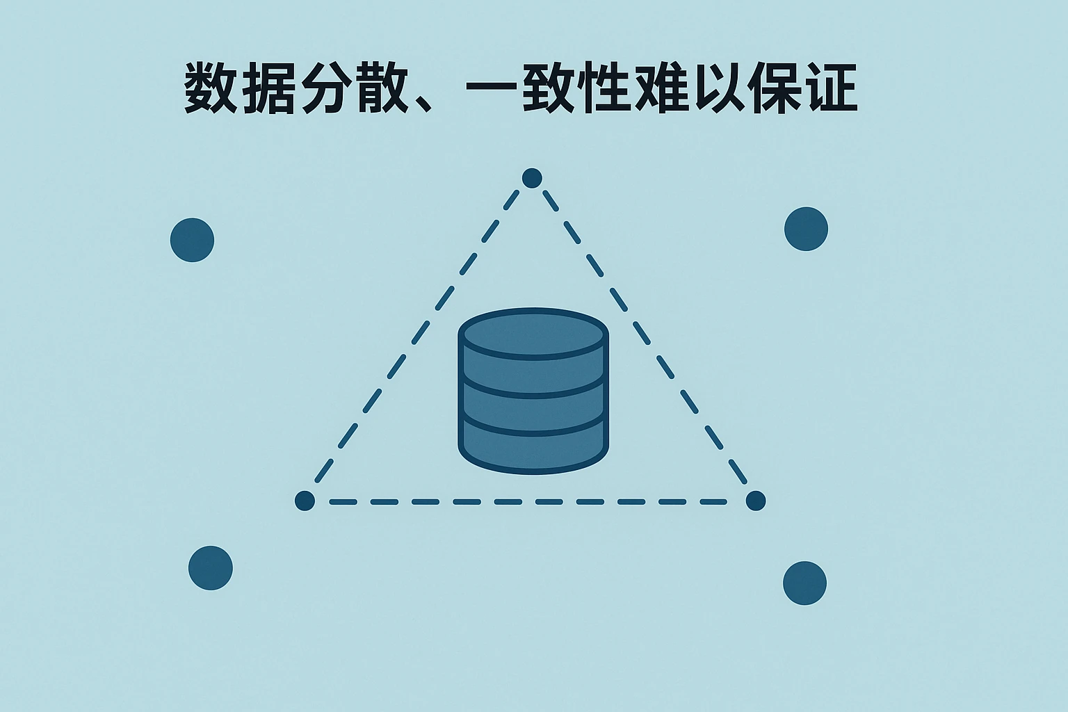 2. 数据分散，一致性难以保证