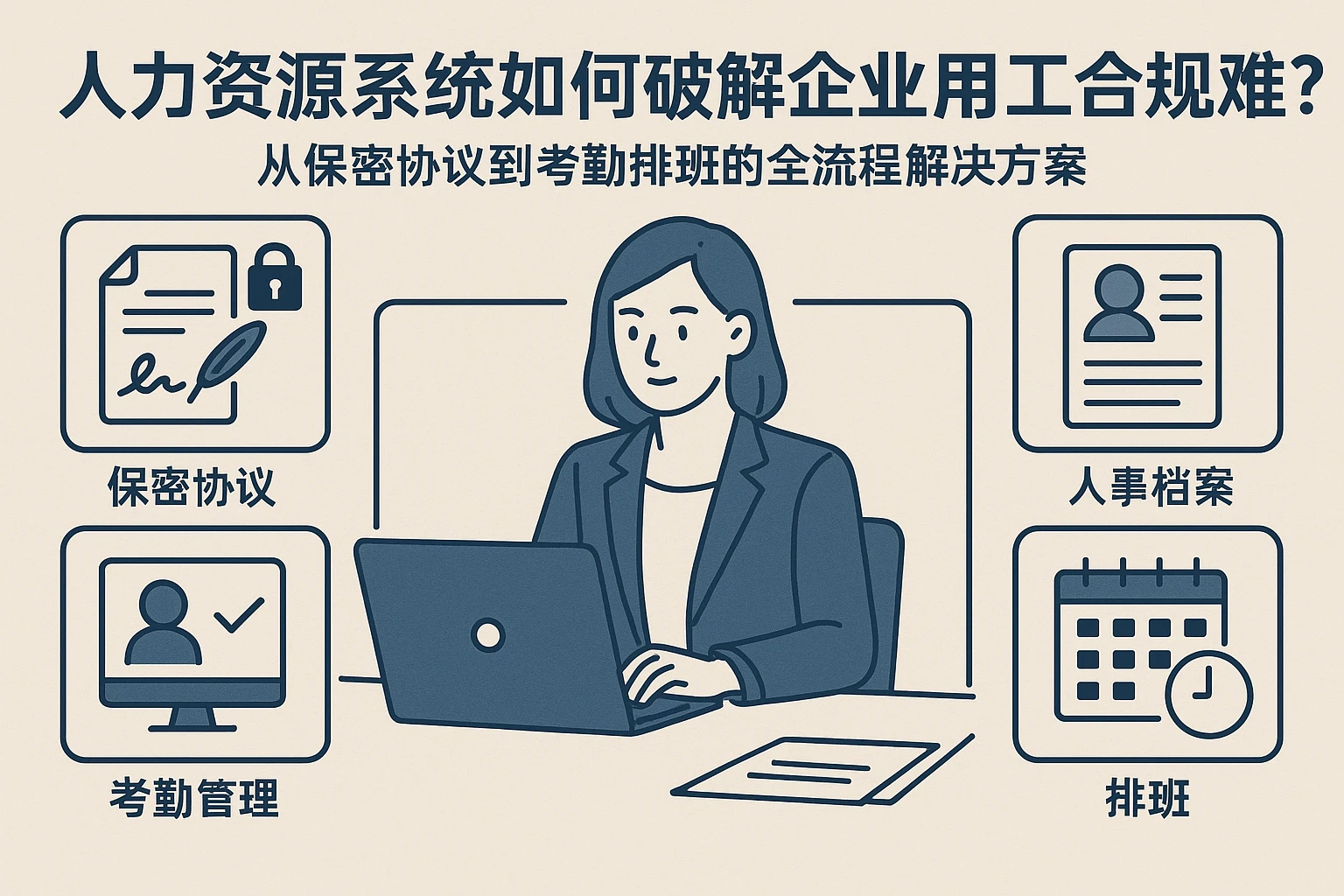 人力资源系统如何破解企业用工合规难题？从保密协议到考勤排班的全流程解决方案