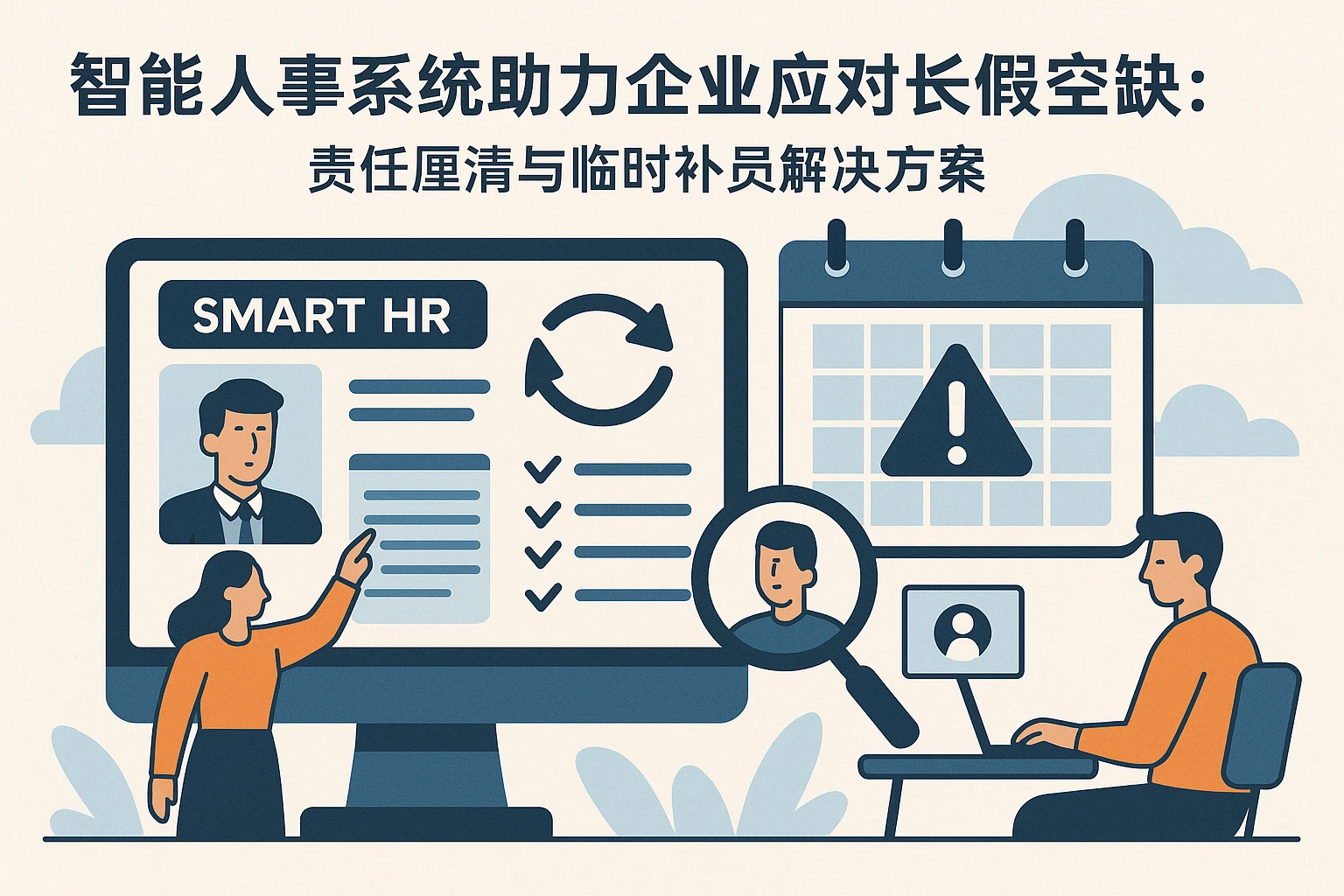 智能人事系统助力企业应对长假空缺：责任厘清与临时补员解决方案
