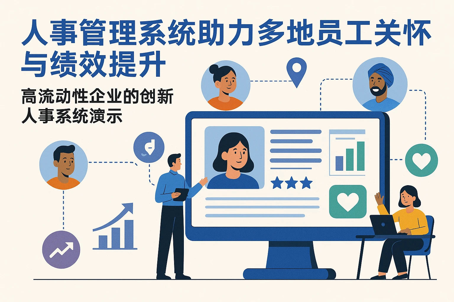 人事管理系统助力多地员工关怀与绩效提升——高流动性企业的创新人事系统演示