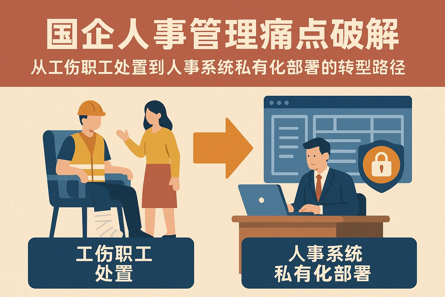 国企人事管理痛点破解：从工伤职工处置到人事系统私有化部署的转型路径