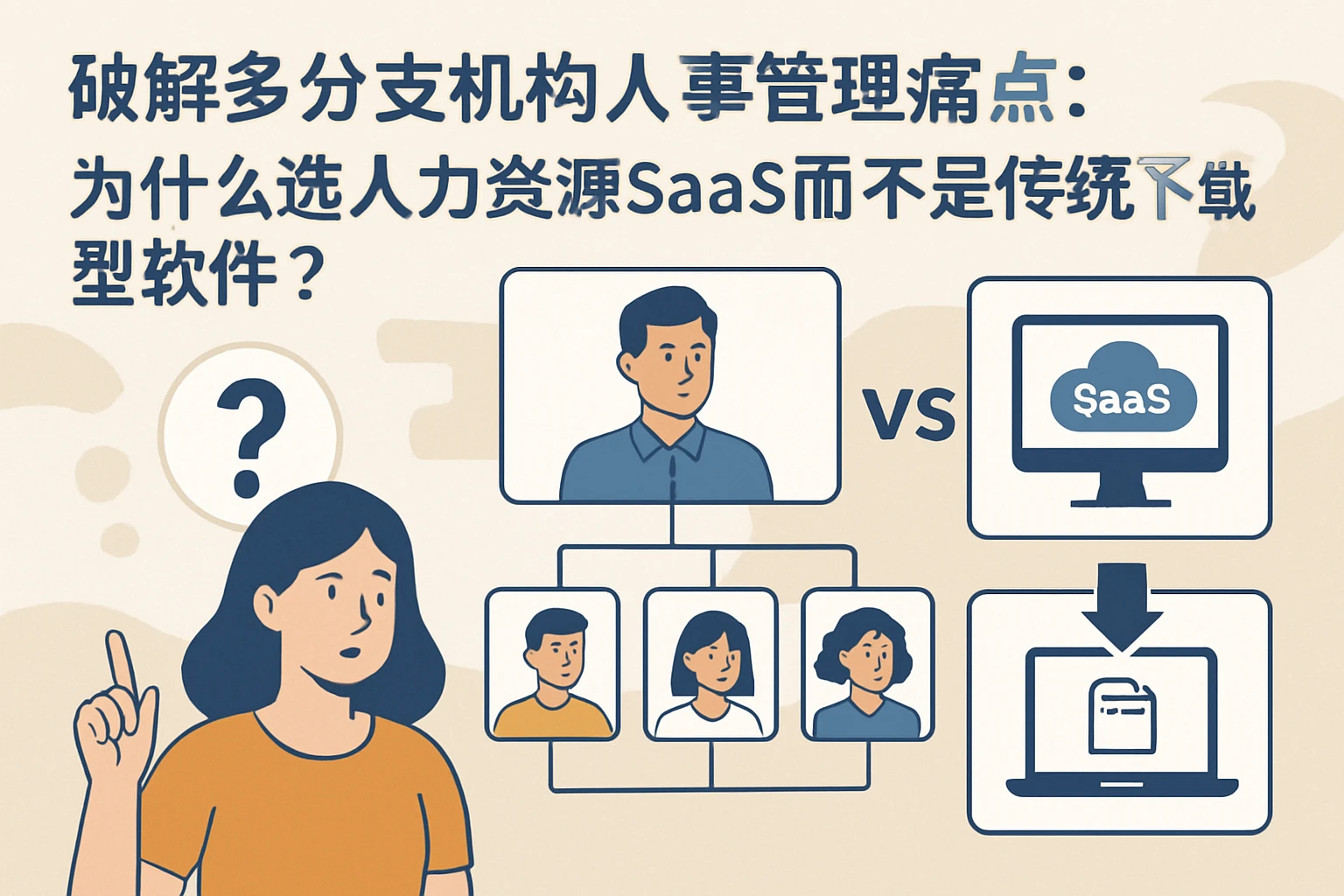 破解多分支机构人事管理痛点：为什么选人力资源SaaS而不是传统下载型软件？
