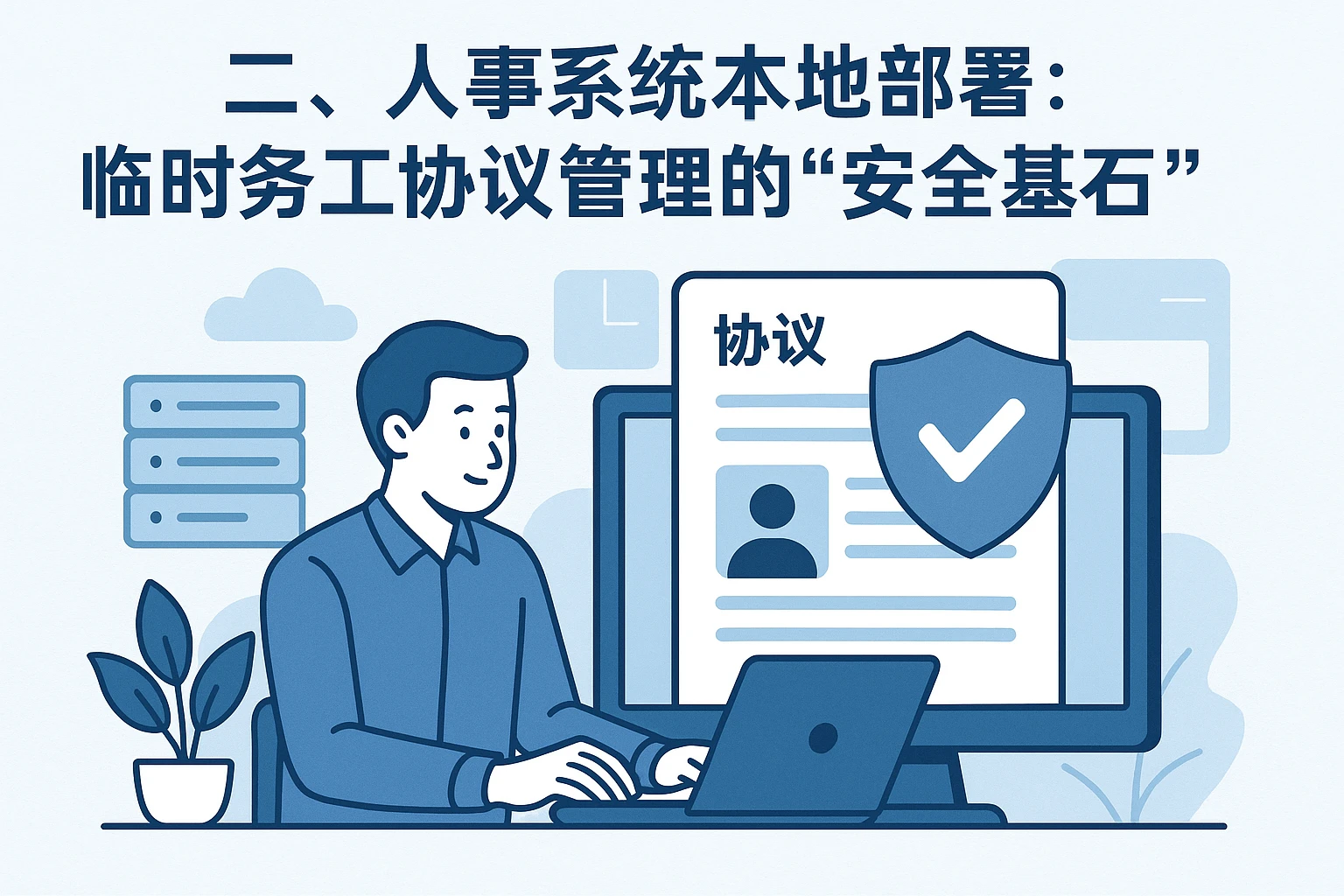 二、人事系统本地部署：临时务工协议管理的“安全基石”