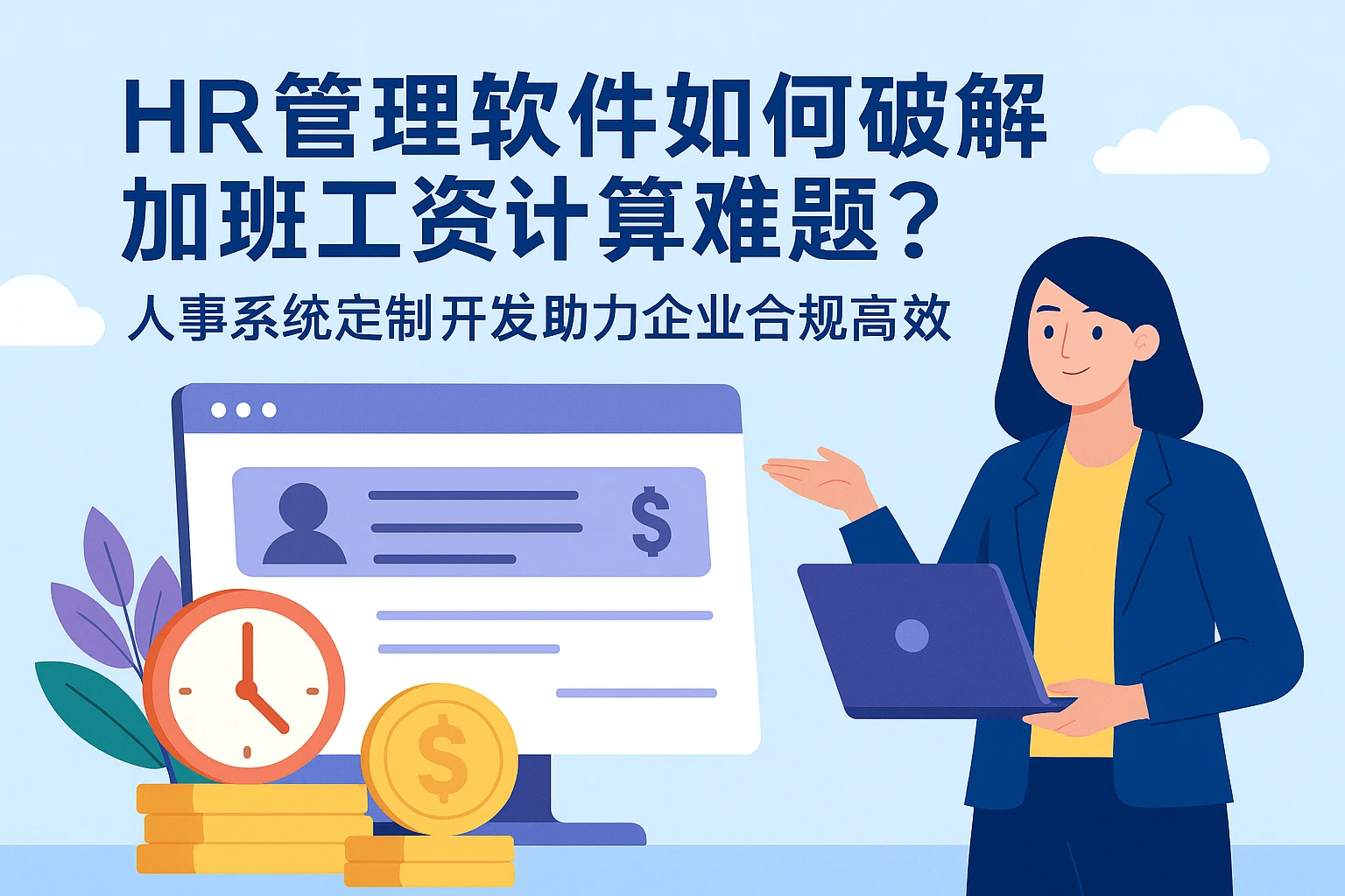 HR管理软件如何破解加班工资计算难题？人事系统定制开发助力企业合规高效