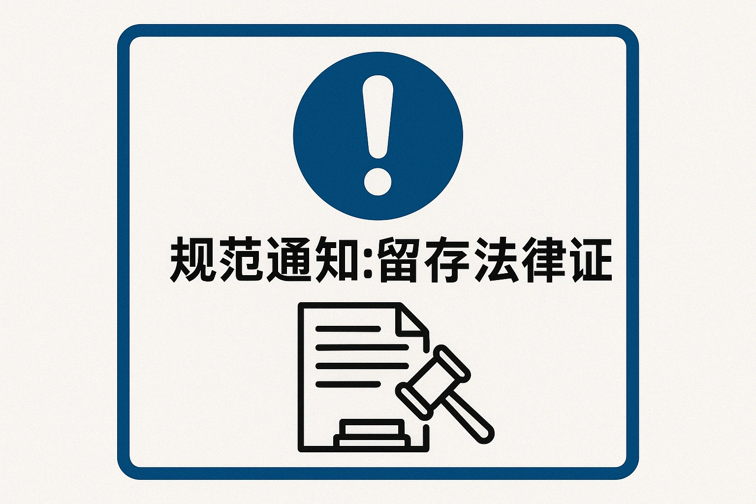 2. 规范通知：留存法律证据