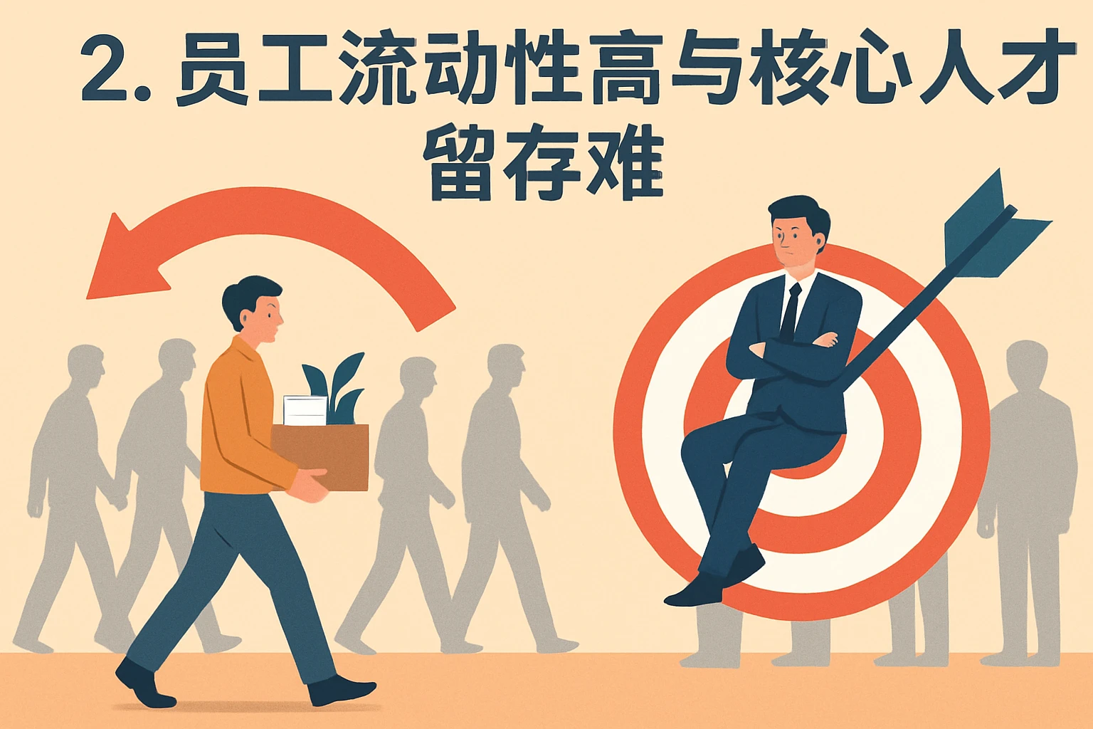 2. 员工流动性高与核心人才留存难