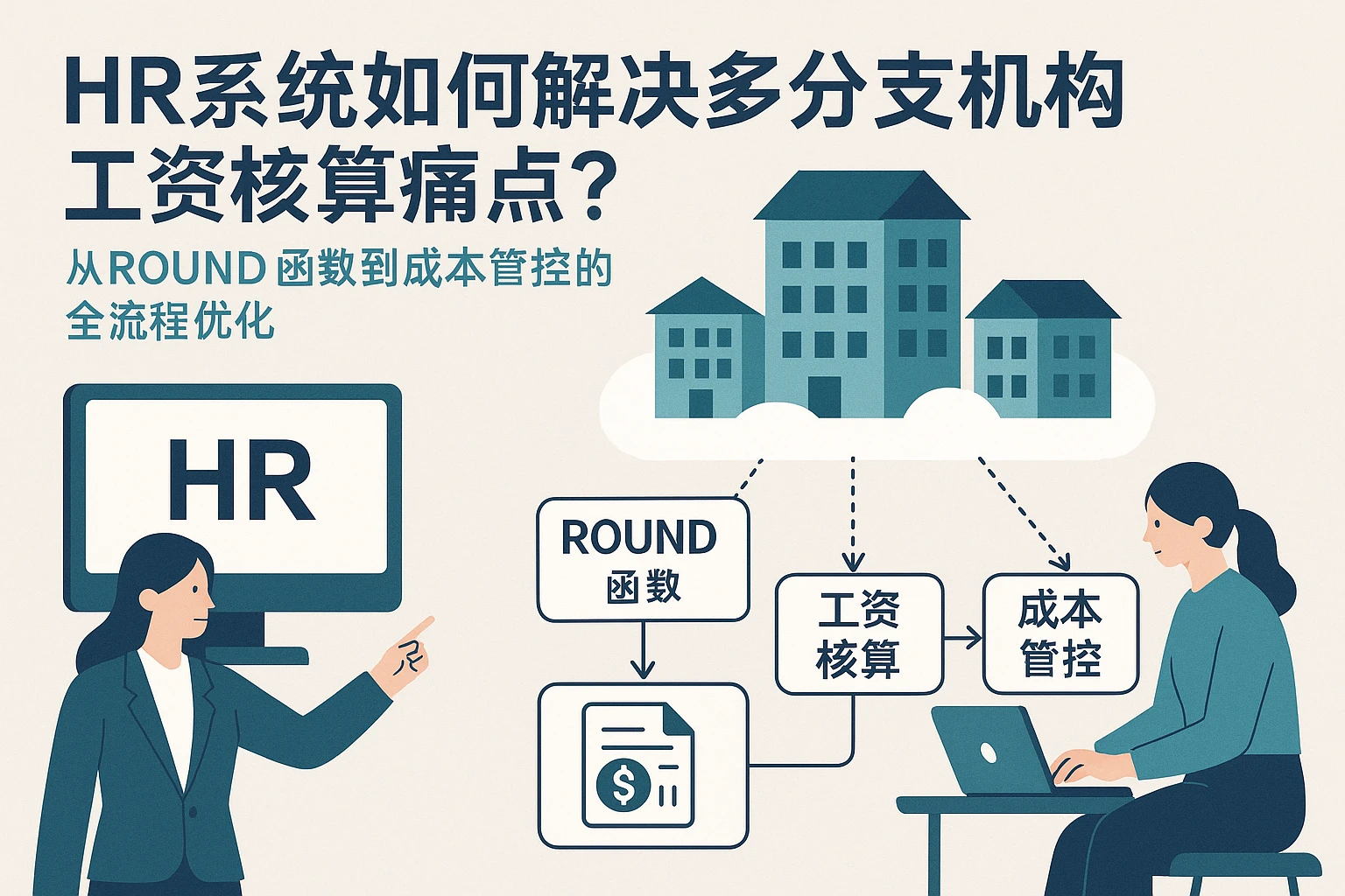 HR系统如何解决多分支机构工资核算痛点？从round函数到成本管控的全流程优化