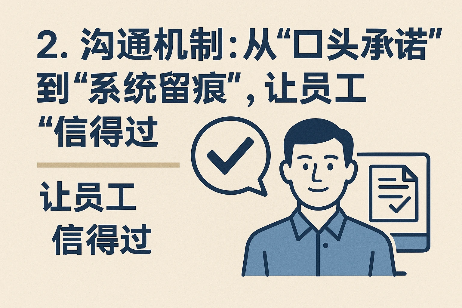2. 沟通机制：从“口头承诺”到“系统留痕”，让员工“信得过”