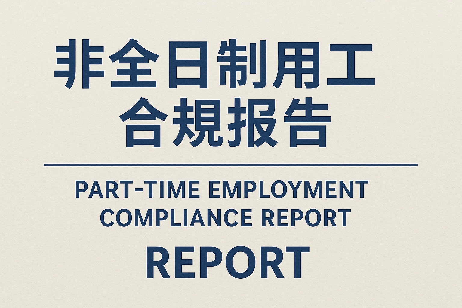 非全日制用工合规报告