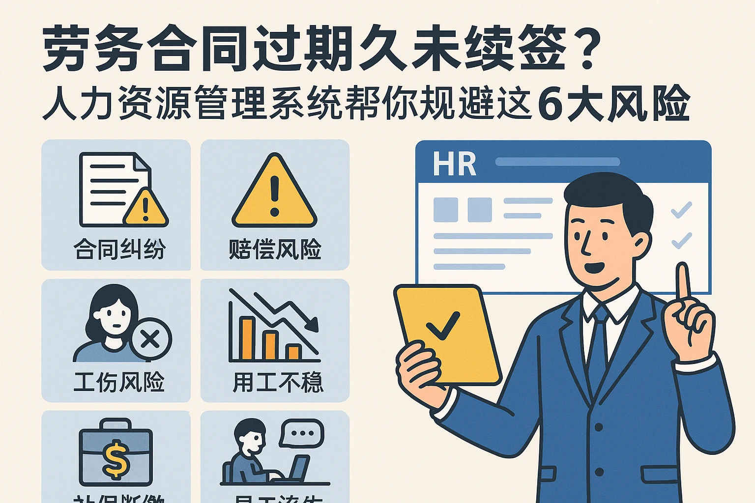 劳务合同过期久未续签？人力资源管理系统帮你规避这6大风险