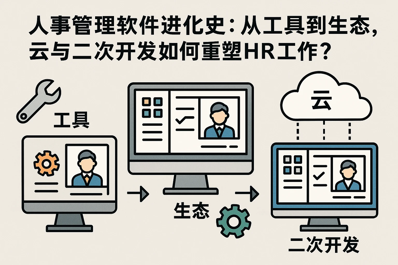 人事管理软件进化史：从工具到生态，云与二次开发如何重塑HR工作？
