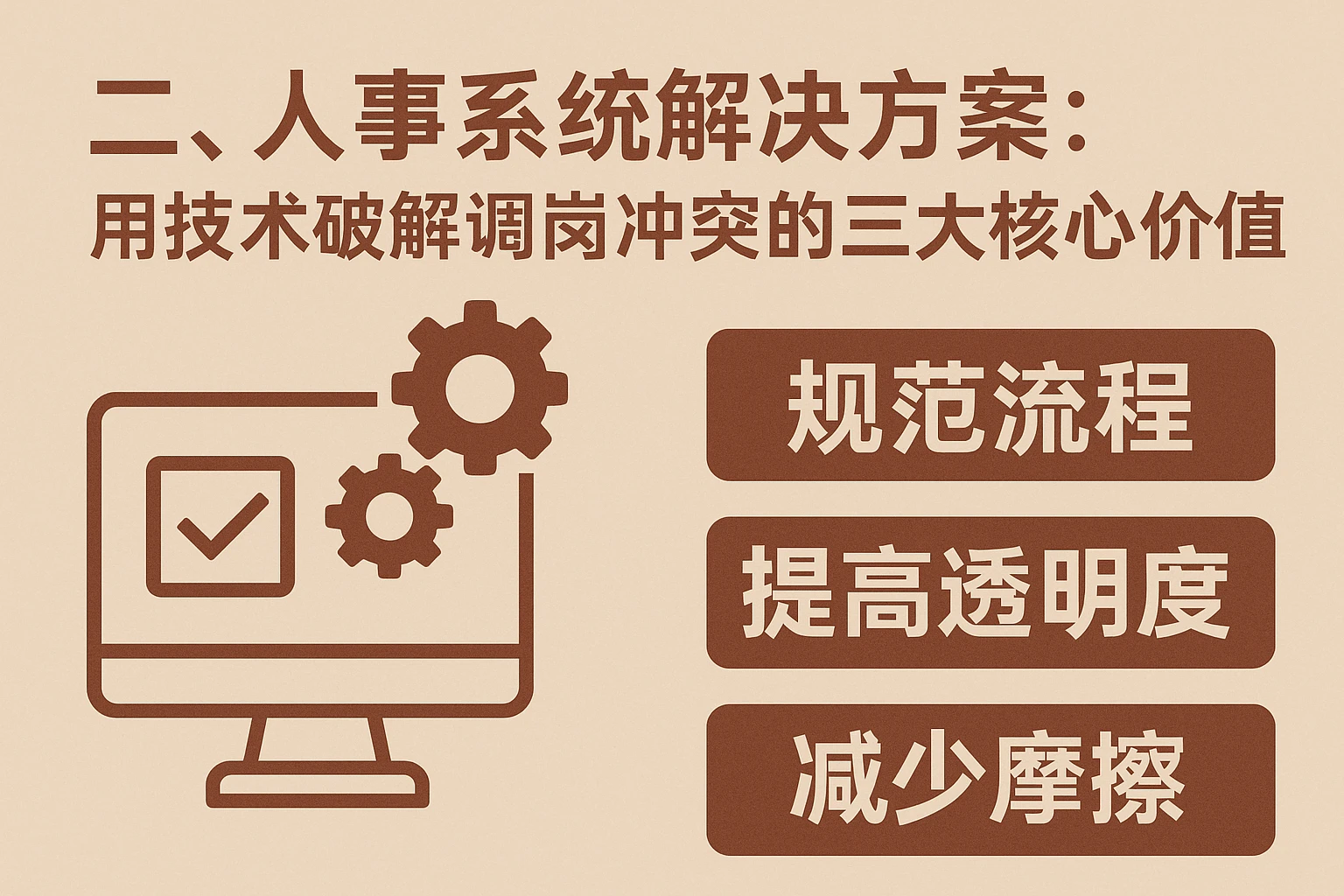 二、人事系统解决方案：用技术破解调岗冲突的三大核心价值