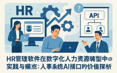 HR管理软件在数字化人力资源转型中的实践与痛点：人事系统API接口的价值探析