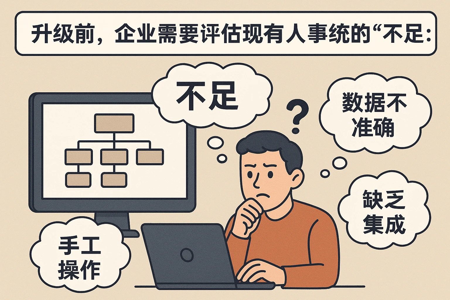 升级前，企业需要评估现有人事系统的“不足”：