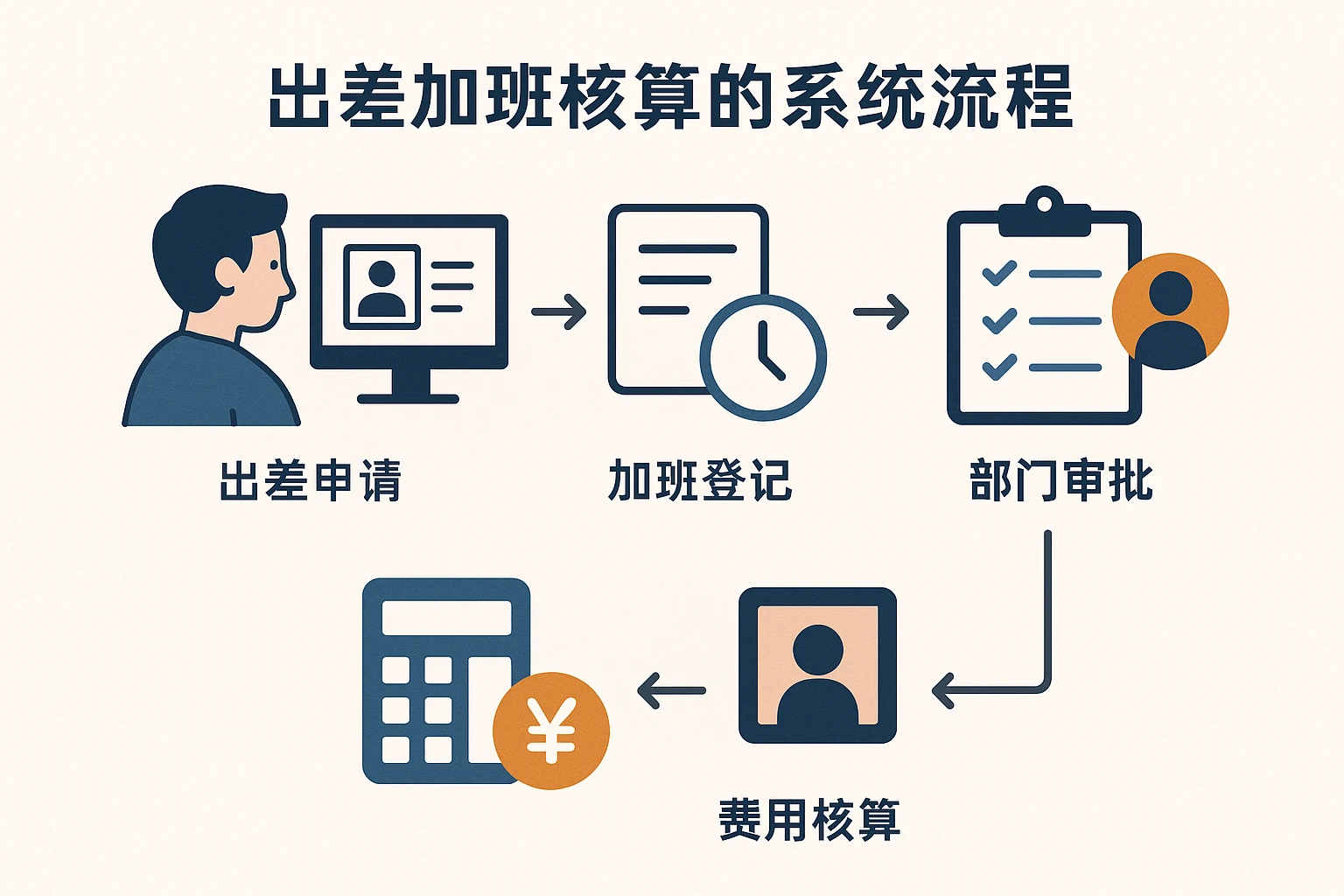 出差加班核算的系统流程