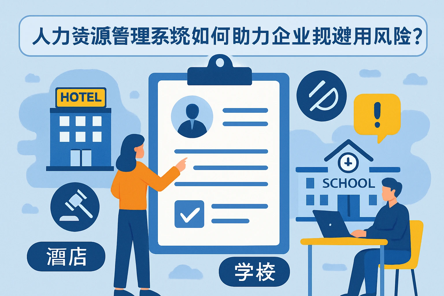 人力资源管理系统如何助力企业规避用工风险？以酒店、学校场景为例