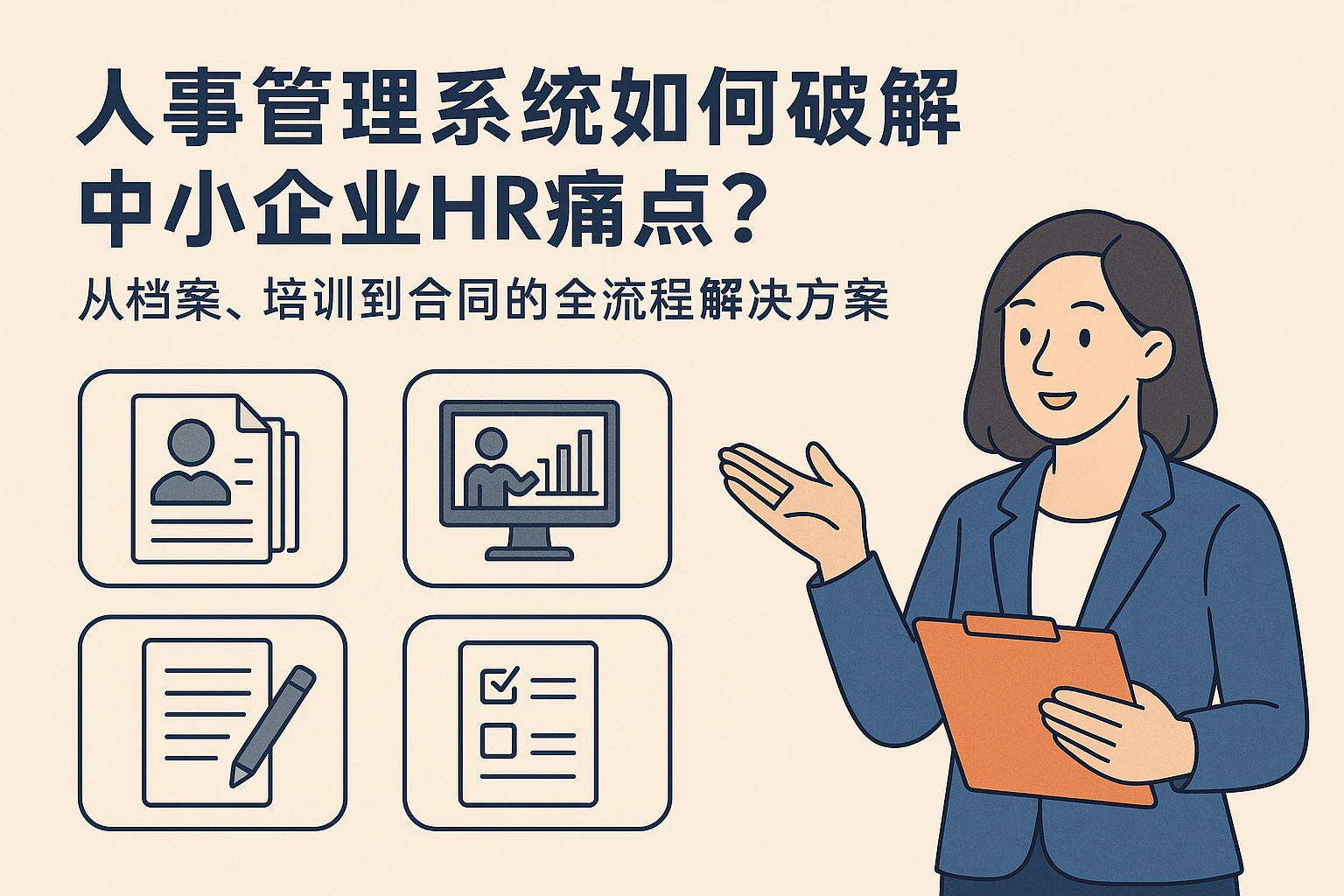 人事管理系统如何破解中小企业HR痛点？从档案、培训到合同的全流程解决方案