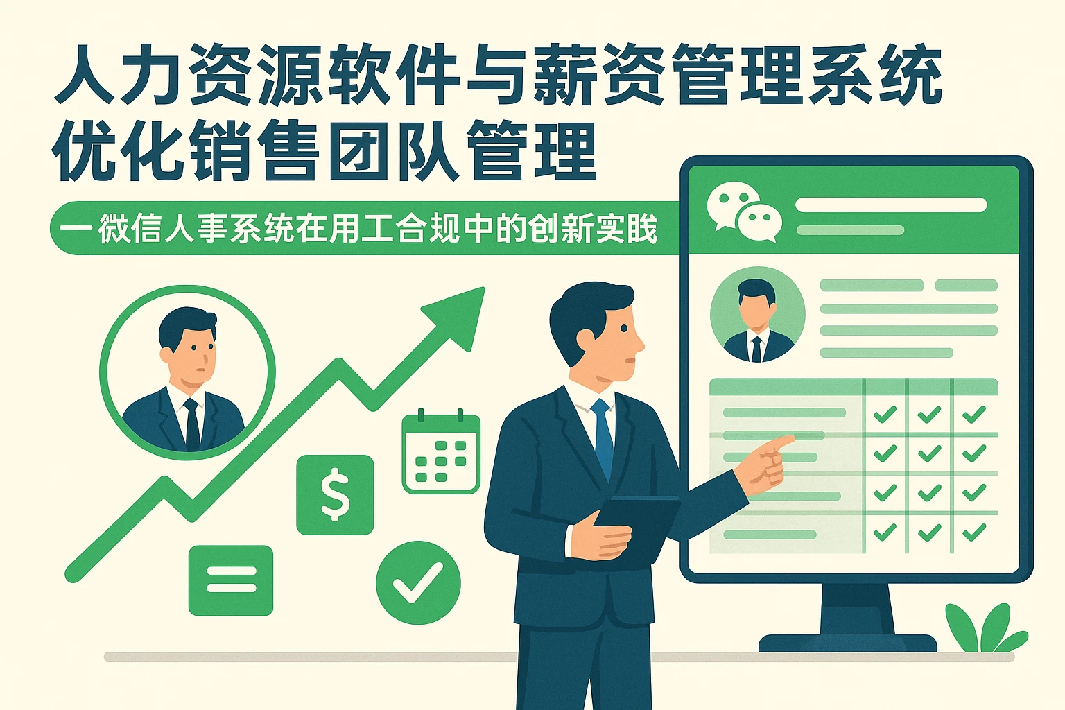 以人力资源软件与薪资管理系统优化销售团队管理——微信人事系统在用工合规中的创新实践