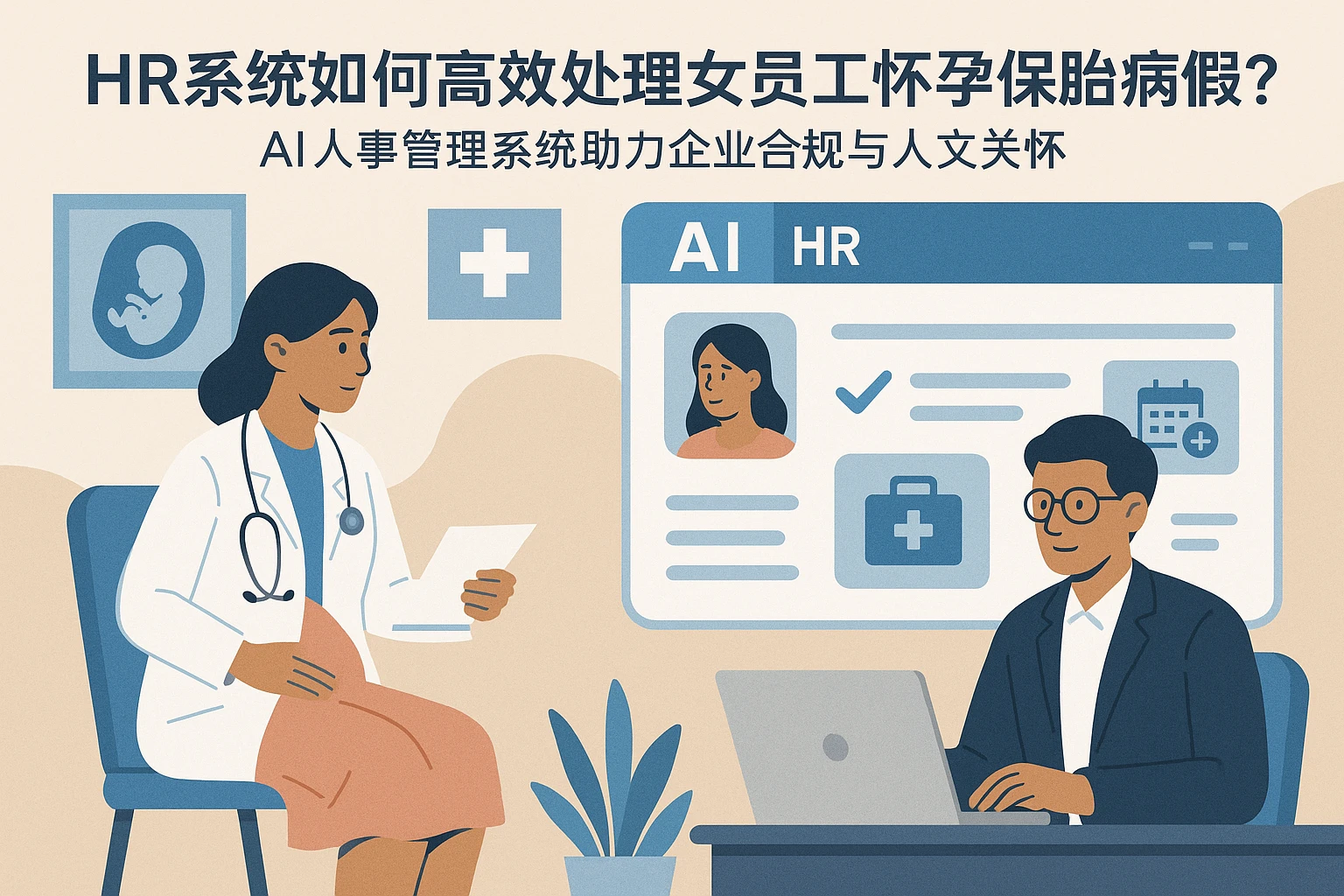 HR系统如何高效处理女员工怀孕保胎病假？AI人事管理系统助力企业合规与人文关怀