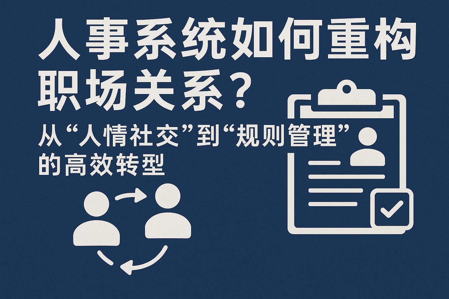 人事系统如何重构职场关系？从“人情社交”到“规则管理”的高效转型